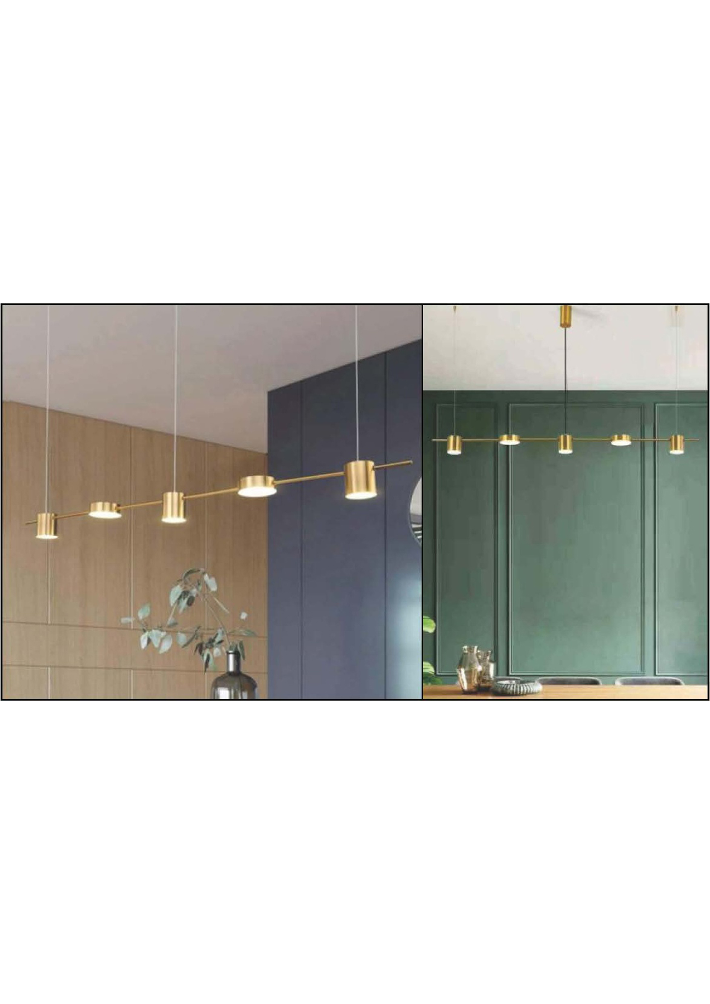 Beyond Lights - Brass Linear Pendant- GL
